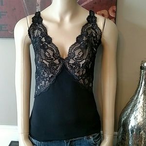 Black lace tank