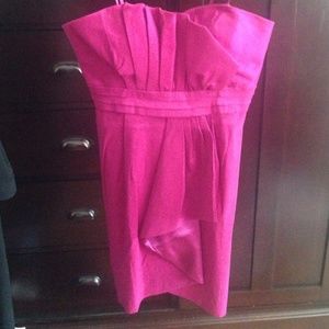 Fuscia strapless dress by Max and Cleo