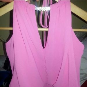 Pink halter top