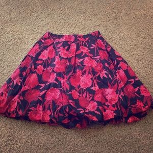 Pink and black skirt