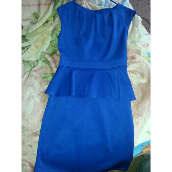 Royal blue bodycon dress