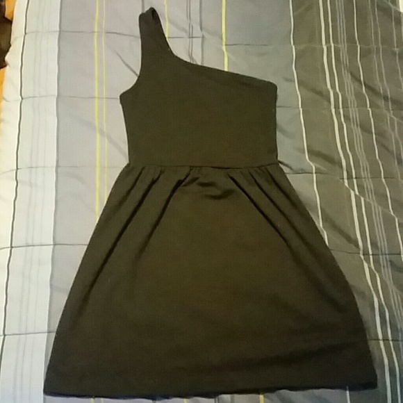 F21 one strap navy dress
