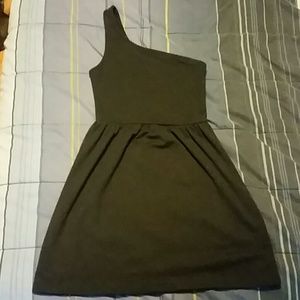F21 one strap navy dress