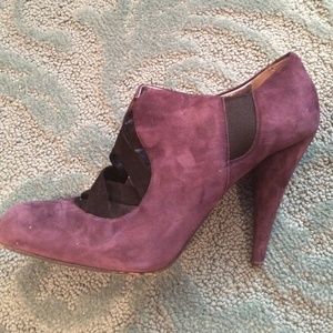 Miu Miu cut-out suede booties