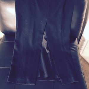 Elegant long split black skirt