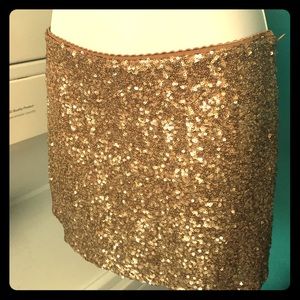 Gold Glitter mini skirt