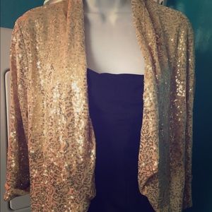 Gold Glitter 3/4 sleep jacket