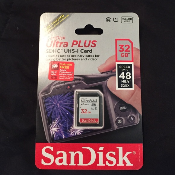 32 G San Disk Ultra Plus SDHC UHS-I Card - 48MB/s