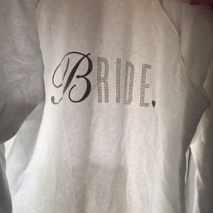 Bride zipper up hoodie, bride tank, bride robe