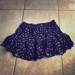 F21 floral skirt