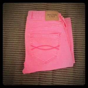 Brand New A&F hot pink jeans