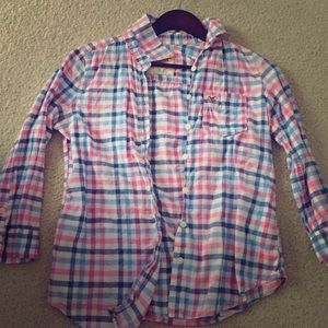 Plaid Hollister Button Up