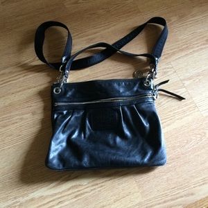 Black leather Coach purse