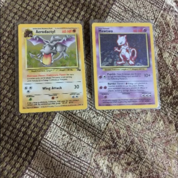 2 Rare Holographic Pokemon Cards
