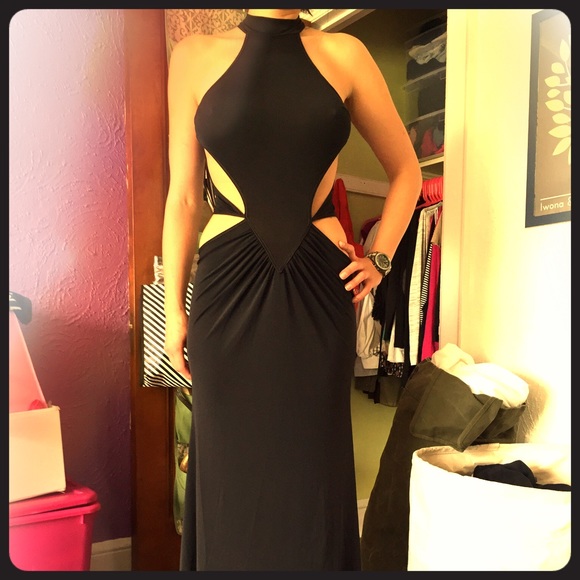 Black evening gown. Worn once- like new.