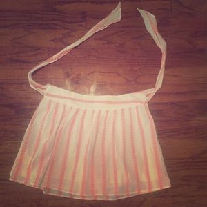 🍑Peach and White Linen Skirt🍑