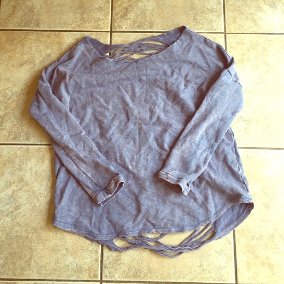 Open ripped back sweater