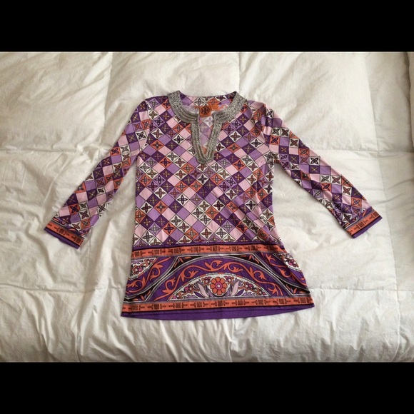 Tory Burch Beaded Henley