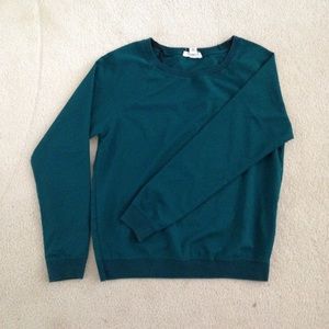 Forever 21 Chiffon Pullover Emerald