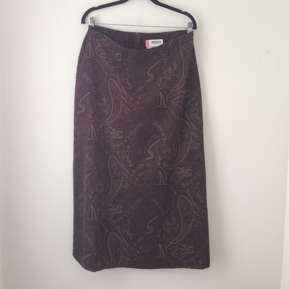 Brown paisley skirt