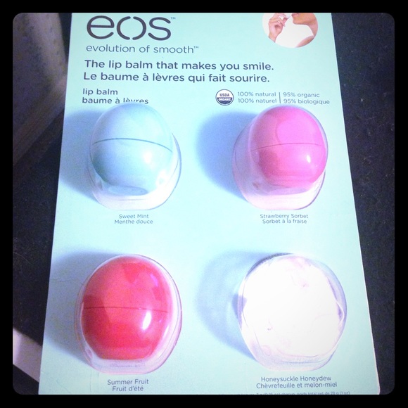3 EOS lip balms