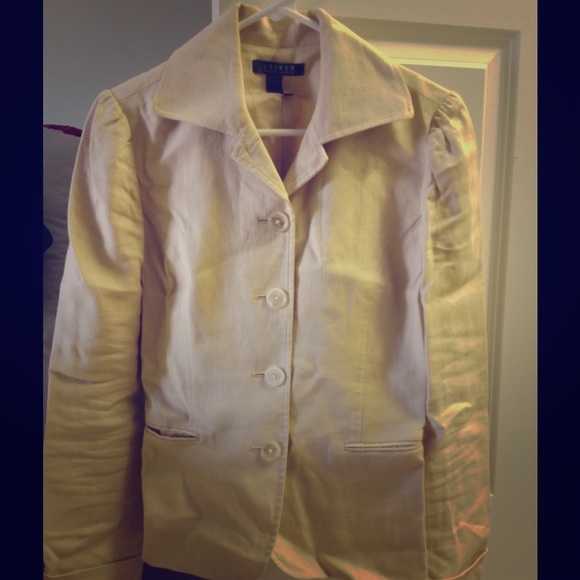 Elegant linen jacket in Tan color