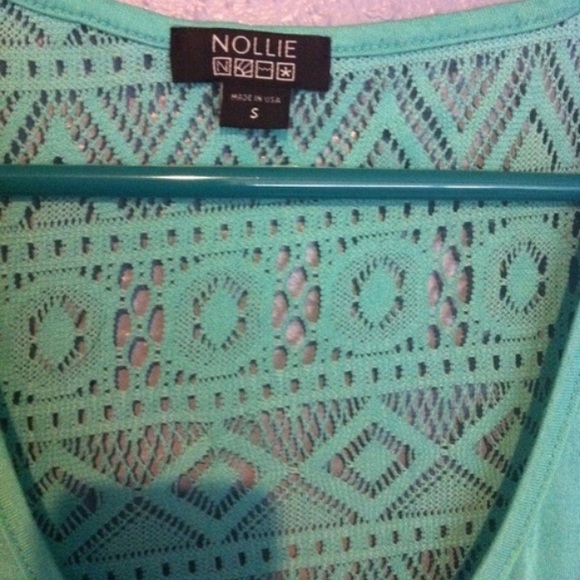 Mint crochet lace tank - Picture 3 of 3