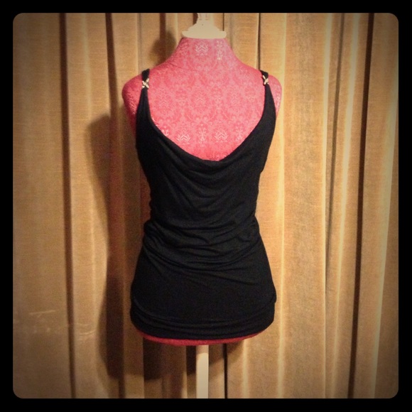 Vertigo black top with deco detail -  hot!
