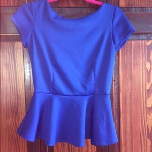 Short Sleeve Blue Top