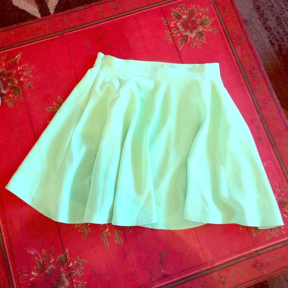 Mint green skirt