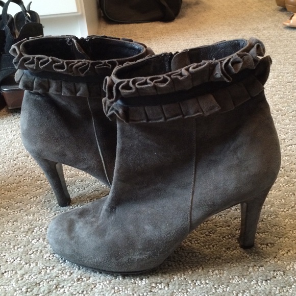 Amalfi Shoes - Amalfi ruffle trim booties Amalfi Shoes - Amalfi ruffle trim booties
