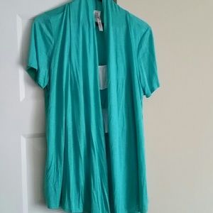 Mint Green and White ruffled top