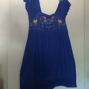 Pre loved forever 21 hippie boho blue dress