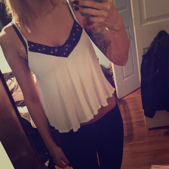 Flowy white with floral tank