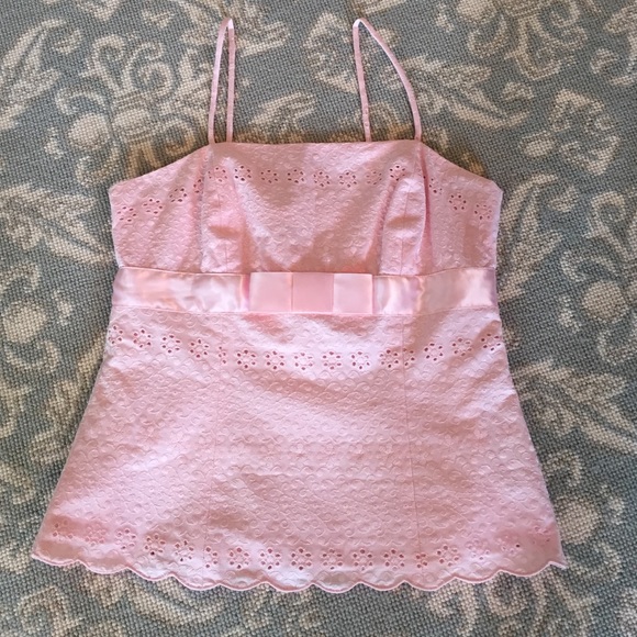 Tailor New York pink eyelet top
