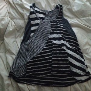 black and white tank top