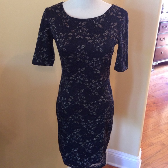 Black dress with gold detailing