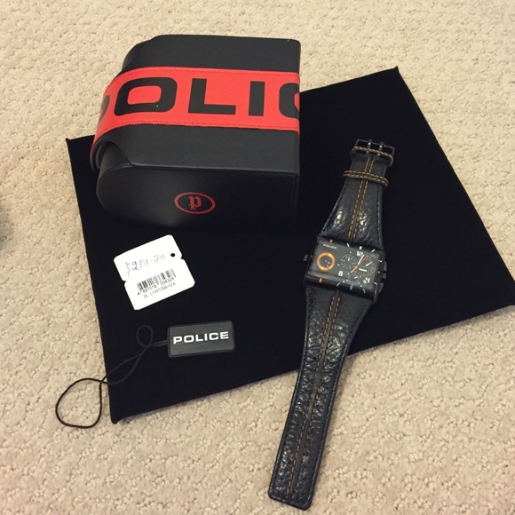 Police Watch Orange and Black. New with tags.