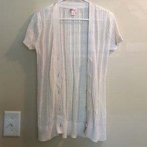 Mossimo Cream Short-Sleeve Cardigan