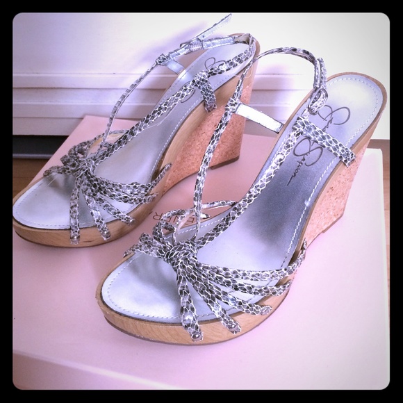 Jessica Simpson - Snakeskin Cork Platform Sandal animal print - Picture 1 of 4