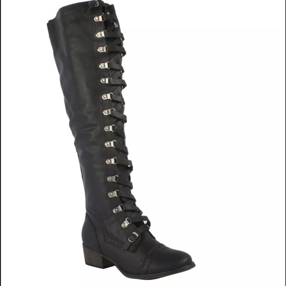 👢HOST PICK👢 Black knee high lace up riding boots - Picture 2 of 7