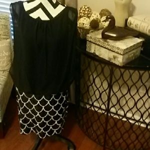 NWT Black Sequined Cocktail Dress
