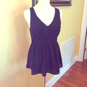 Black top with sparkle detail
