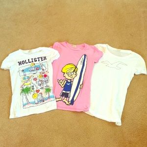 3 Hollister Shirts- Bundle