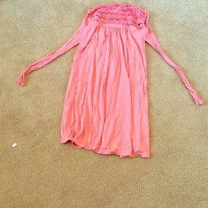 Coral/Ruffle VS Beach Cover-Up