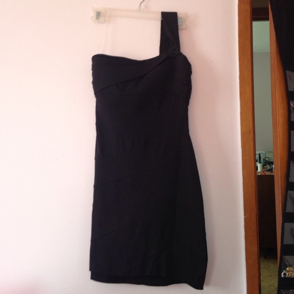 Black One Strap Cocktail Dress