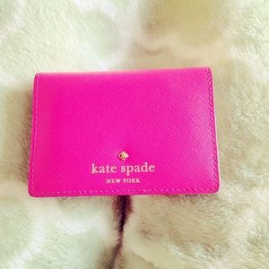 Authentic Kate Spade hot pink card holder
