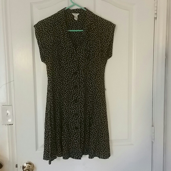 Black and white Floral mini summer dress