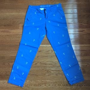 Anchor blue and green capris