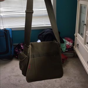 army green messenger bag